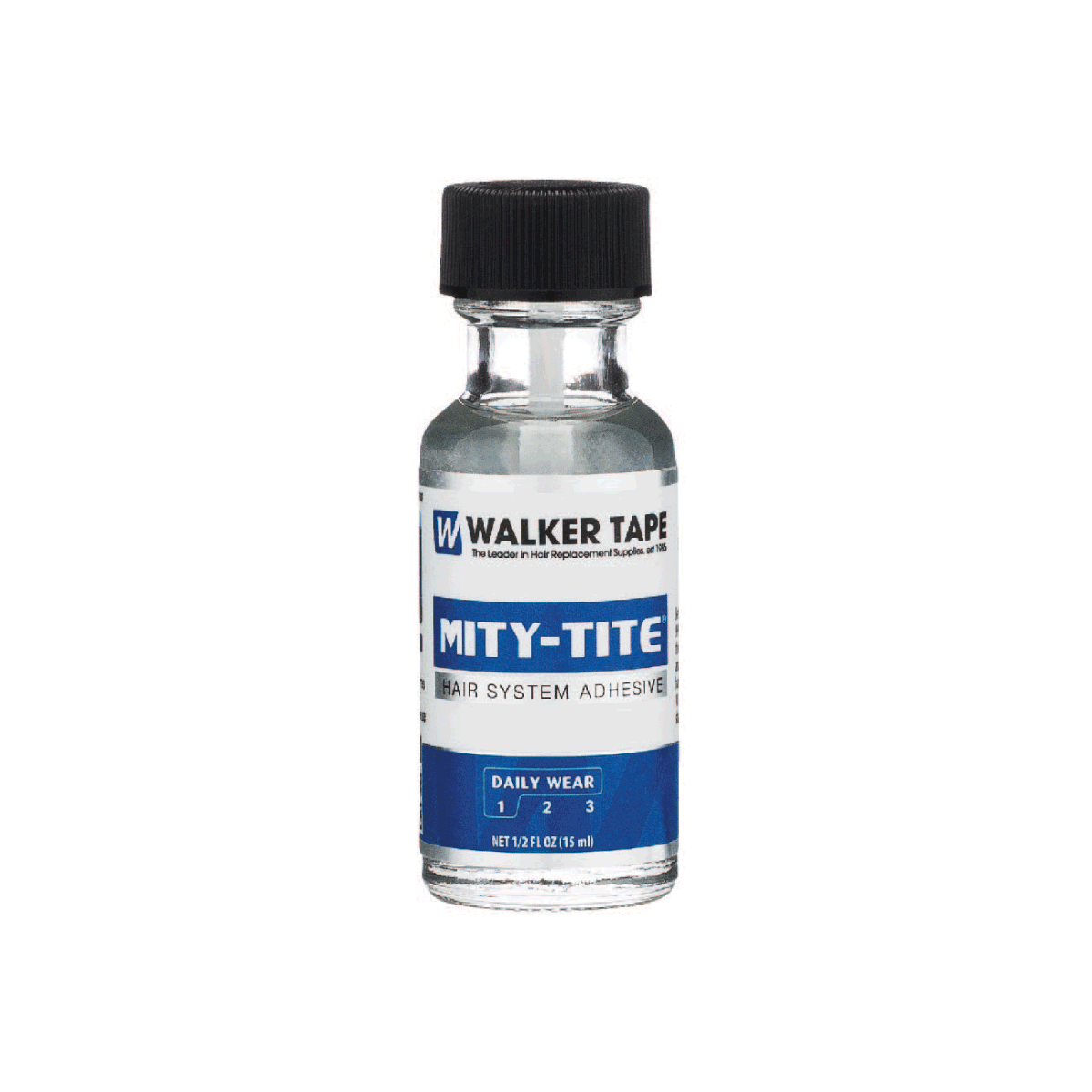 Walker Mity-Tite Brush-On Hairpiece Adhesive 1/2 oz - Click Image to Close