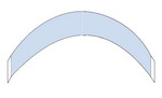 5" Super Wide Contour CC Lace-Front Blue Liner Hairpiece Tape